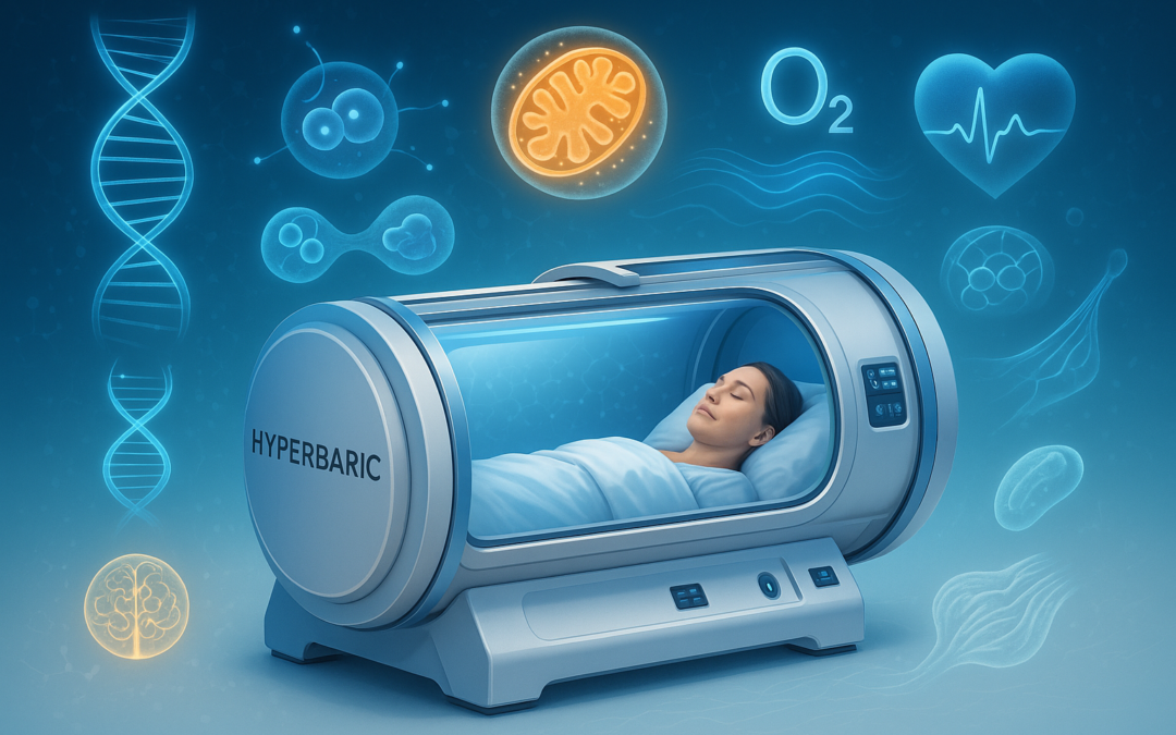 Modern hyperbaric chamber with cellular regeneration elements for longevity medicine